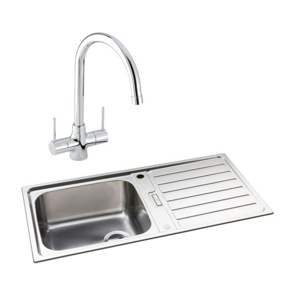 Abode Neron Stainless Steel Inset Kitchen Sink with Nexa Mono Mixer Tap