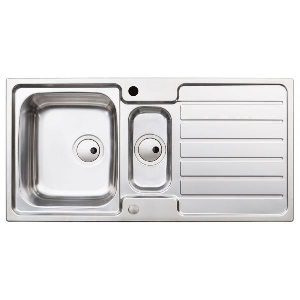 Abode Neron Stainless Steel 1.5 Inset Kitchen Sink with Specto Mono Mixer Tap #2