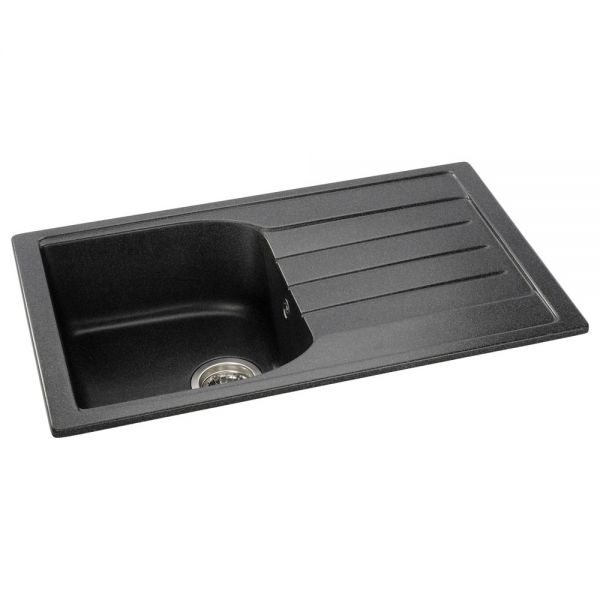 Abode Oriel Black Granite Inset Kitchen Sink with Specto Mono Mixer Tap #3