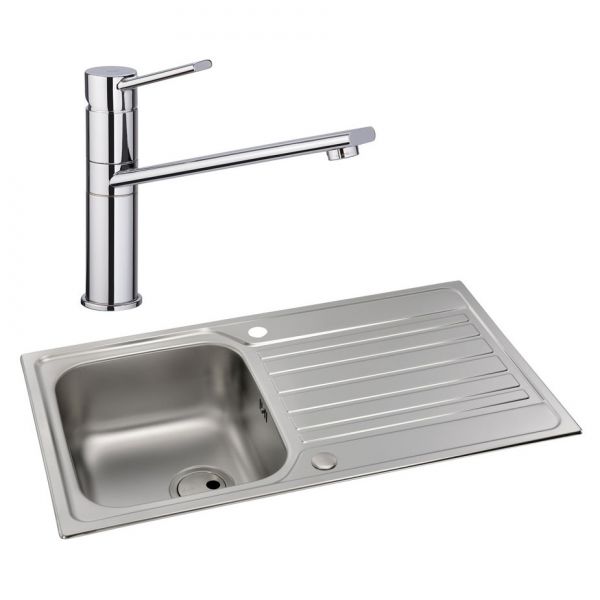 Abode Connekt Stainless Steel Inset Kitchen Sink with Specto Mono Mixer Tap