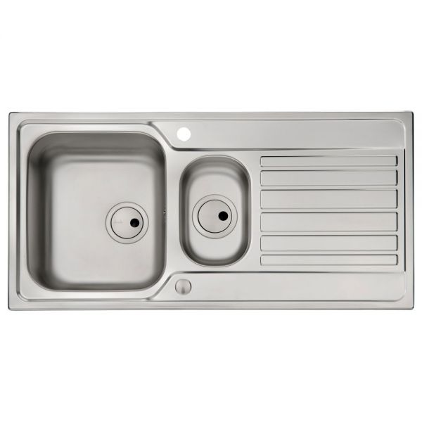 Abode Connekt Stainless Steel 1.5 Inset Kitchen Sink with Astral Mono Mixer Tap #2