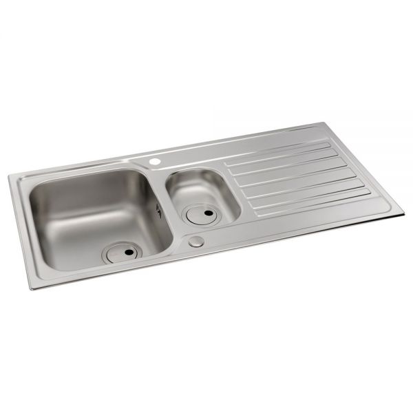 Abode Connekt Stainless Steel 1.5 Inset Kitchen Sink with Astral Mono Mixer Tap #3