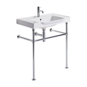 Roper Rhodes Academy 800 Rectangular One Tap Hole Basin and Chrome Washstand