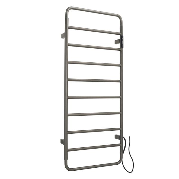 JTP Aero Brushed Black 1130 x 475 Electric Towel Rail