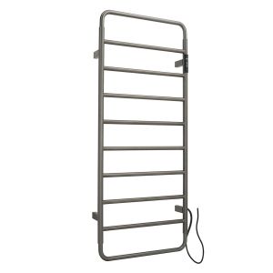 JTP Aero Brushed Black 1130 x 475 Electric Towel Rail
