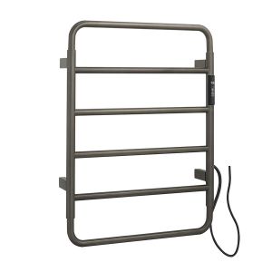 JTP Aero Brushed Black 640 x 475 Electric Towel Rail