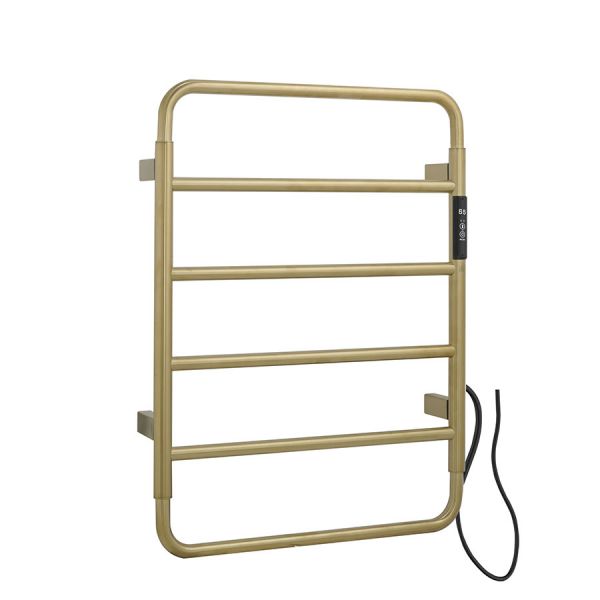 JTP Aero Brushed Brass 640 x 475 Electric Towel Rail