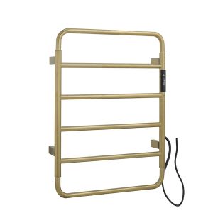 JTP Aero Brushed Brass 640 x 475 Electric Towel Rail