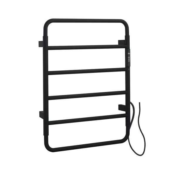 JTP Aero Matt Black 640 x 475 Electric Towel Rail