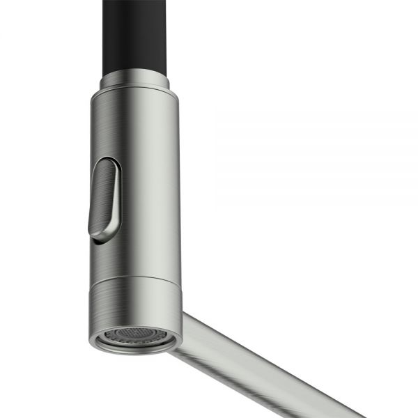 Clearwater Alasia Pro Single Lever Brushed Nickel Pull Out Kitchen Sink Mixer Tap #2