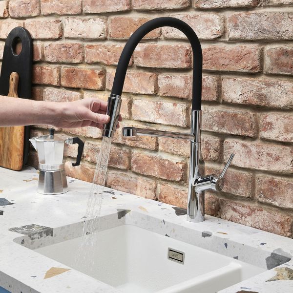 Clearwater Alasia Pro Single Lever Chrome Pull Out Kitchen Sink Mixer Tap #3