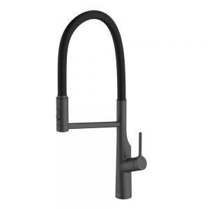 Clearwater Alasia Pro Single Lever Matt Black Pull Out Kitchen Sink Mixer Tap