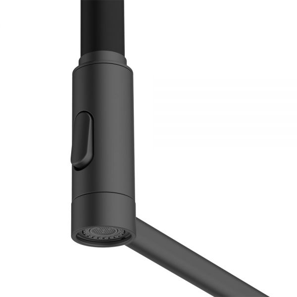 Clearwater Alasia Pro Single Lever Matt Black Pull Out Kitchen Sink Mixer Tap #2