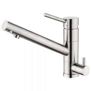 Clearwater Alpha Brushed Nickel Filtered Water Monobloc Kitchen Sink Mixer Tap