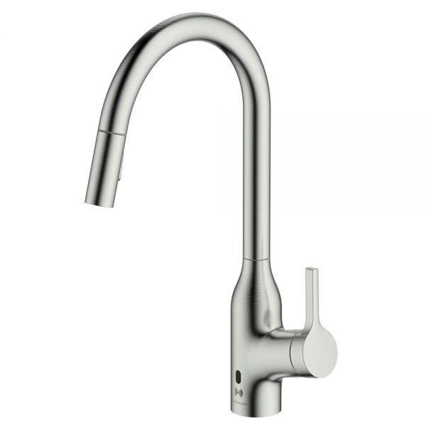 Clearwater Amelio Brushed Nickel Pull Out Sensor Kitchen Sink Mixer Tap