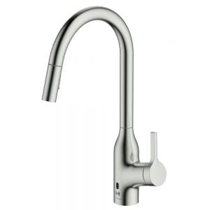 Clearwater Amelio Brushed Nickel Pull Out Sensor Kitchen Sink Mixer Tap