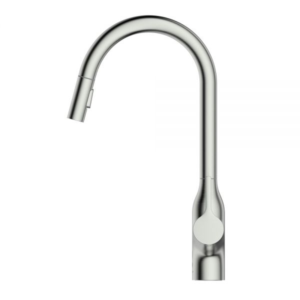 Clearwater Amelio Brushed Nickel Pull Out Sensor Kitchen Sink Mixer Tap #2