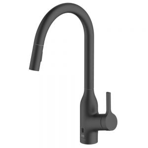 Clearwater Amelio Matt Black Pull Out Sensor Kitchen Sink Mixer Tap