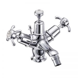 Burlington Anglesey Chrome Mono Bidet Mixer Tap With White Indices AN13
