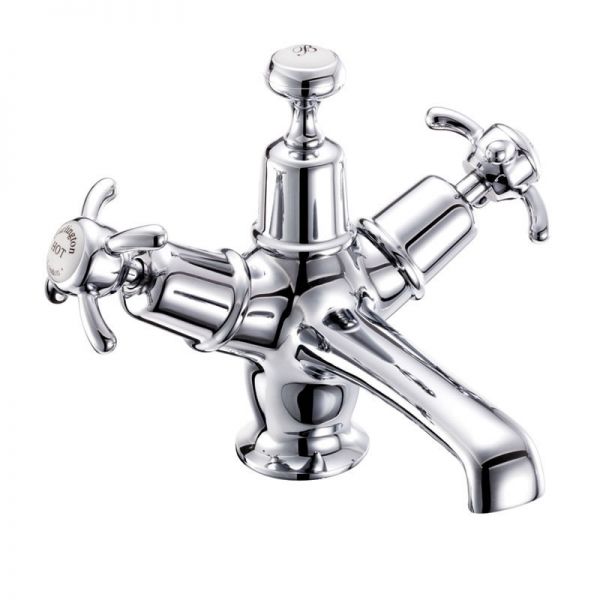 Burlington Anglesey Chrome Mono Basin Mixer Tap With White Indices AN6