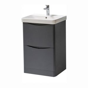 Kartell Arc 500 Matt Graphite Floor Standing Vanity Unit and Basin