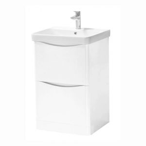 Kartell Arc 500 Gloss White Floor Standing Vanity Unit and Basin