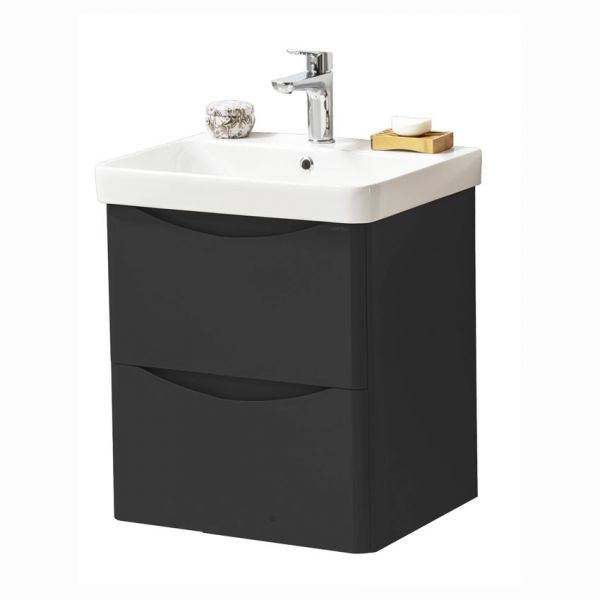 Kartell Arc 500 Matt Graphite Wall Mounted Vanity Unit and Basin