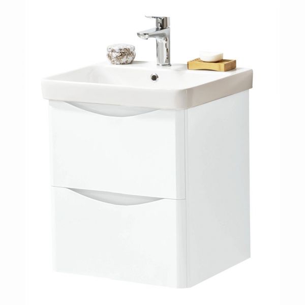 Kartell Arc 500 Gloss White Wall Mounted Vanity Unit and Basin
