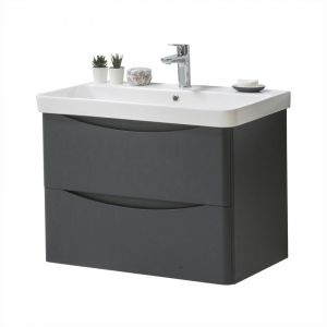 Kartell Arc 800 Matt Graphite Wall Mounted Vanity Unit and Basin