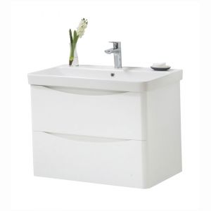 Kartell Arc 800 Gloss White Wall Mounted Vanity Unit and Basin