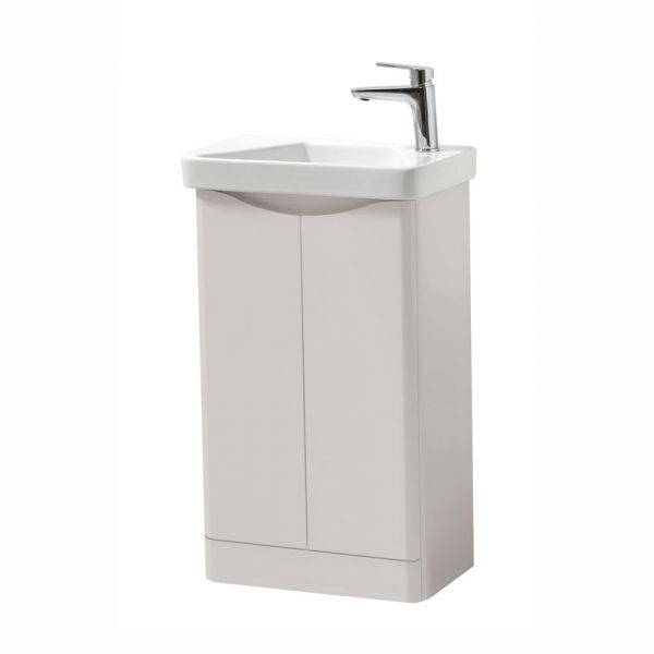 Kartell Arc 500 Matt Cashmere Floor Standing Cloakroom Vanity Unit and Basin