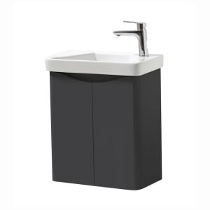 Kartell Arc 500 Matt Graphite Wall Mounted Cloakroom Vanity Unit and Basin