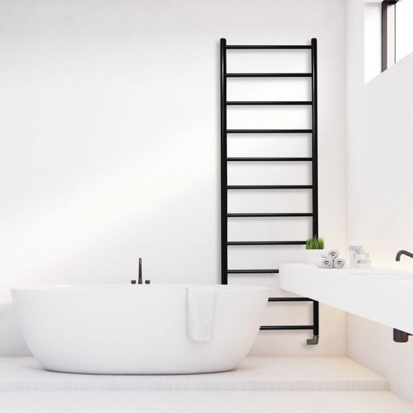 JIS Sussex Ardingly Black 1580mm x 520mm Stainless Steel Towel Rail #2