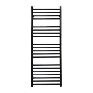 JIS Sussex Ashdown Black 1250mm x 400mm ELECTRIC Stainless Steel Towel Rail