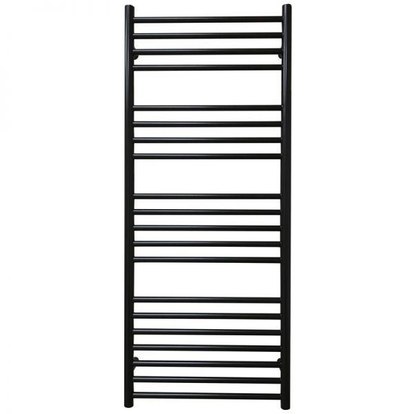 JIS Sussex Ashdown Black 1250mm x 520mm ELECTRIC Stainless Steel Towel Rail