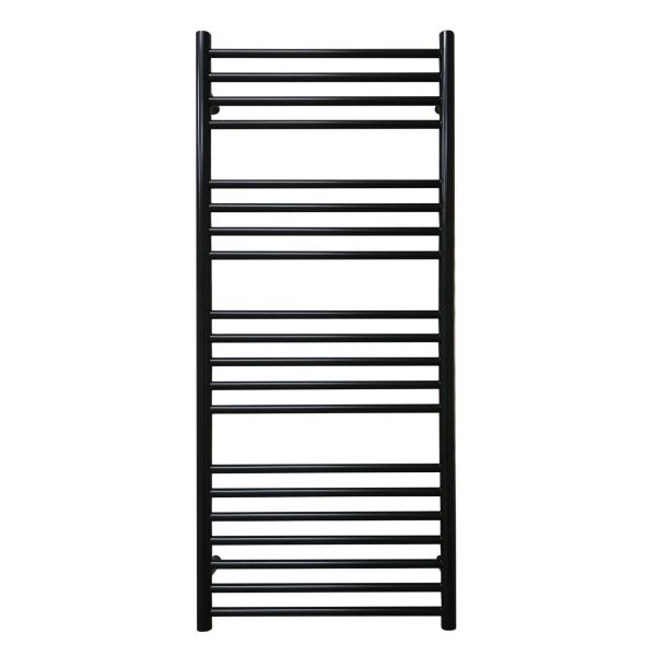 JIS Sussex Ashdown Black 1250mm x 620mm ELECTRIC Stainless Steel Towel Rail