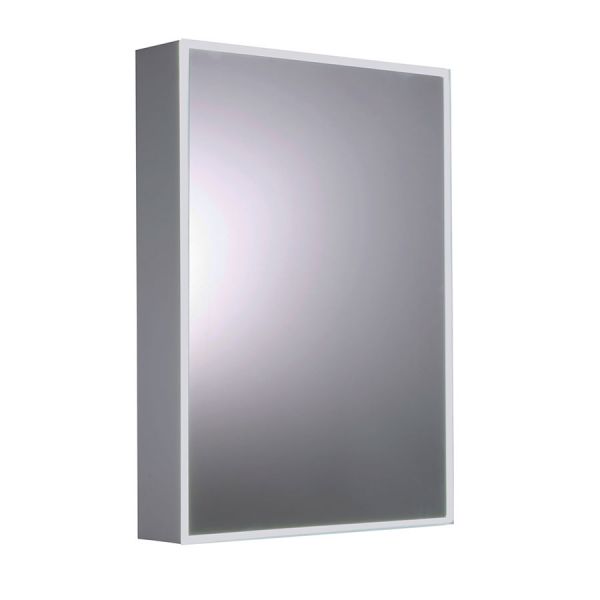 JTP Aspect LED Single Door Mirrored Bathroom Cabinet 500 x 700mm