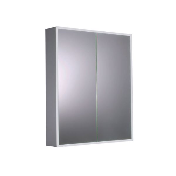JTP Aspect LED Double Door Mirrored Bathroom Cabinet 600 x 700mm