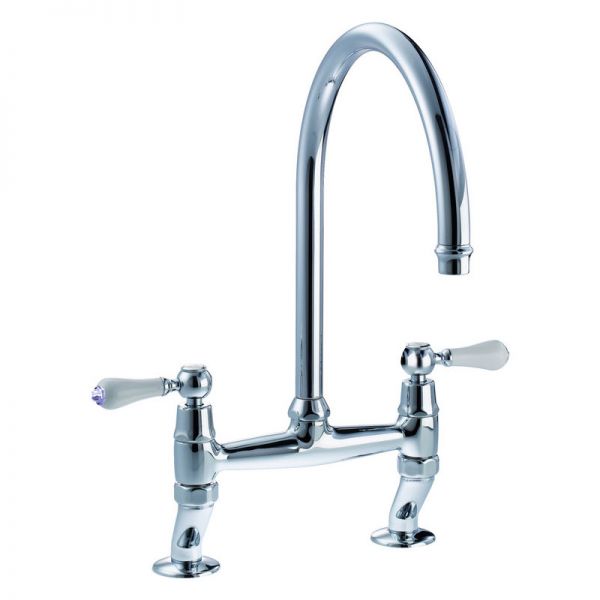 Abode Ludlow Chrome Bridge Kitchen Mixer Tap