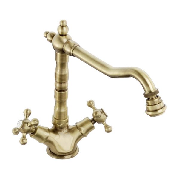 Abode Melford Antique Brass Monobloc Kitchen Mixer Tap