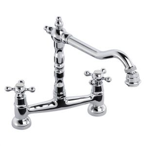 Abode Melford Chrome Bridge Kitchen Mixer Tap