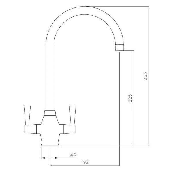 Abode Astral Brushed Nickel Monobloc Kitchen Mixer Tap #2