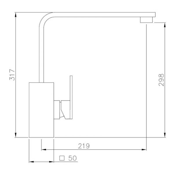Abode New Media Monobloc Single Lever Matt Black Kitchen Mixer Tap #3