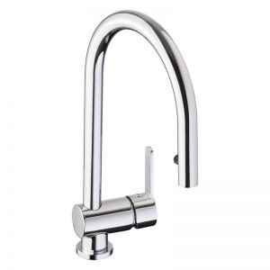 Abode Czar Single Lever Chrome Kitchen Mixer Tap with Pull Out Hose