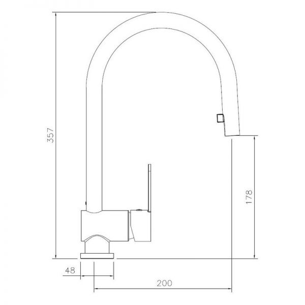 Abode Czar Single Lever Chrome Kitchen Mixer Tap #2