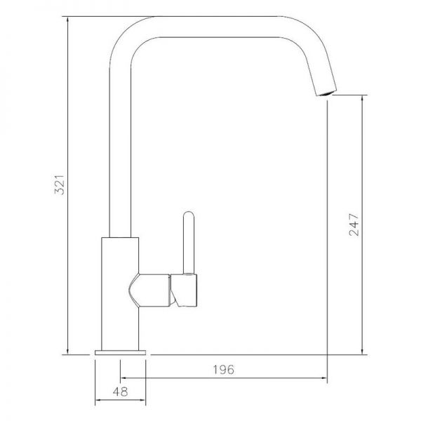 Abode Althia Single Lever Brushed Brass Kitchen Mixer Tap #2