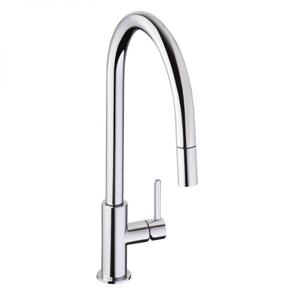 Abode Althia Single Lever Chrome Kitchen Mixer Tap with Pull Out Hose