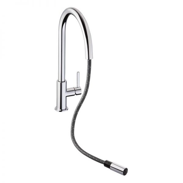 Abode Althia Single Lever Chrome Kitchen Mixer Tap with Pull Out Hose #2