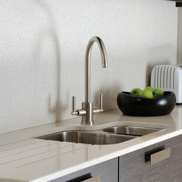 Abode Atlas Brushed Nickel Monobloc Kitchen Mixer Tap #2