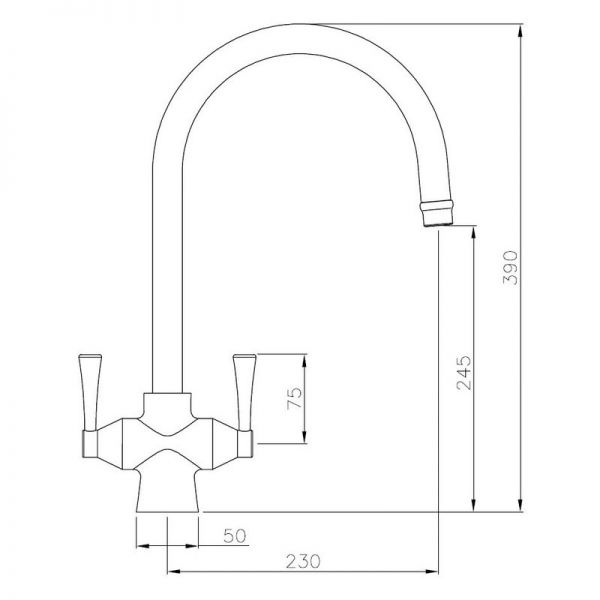 Abode Gosford Aquifier Brushed Nickel Monobloc Kitchen Mixer Tap #2